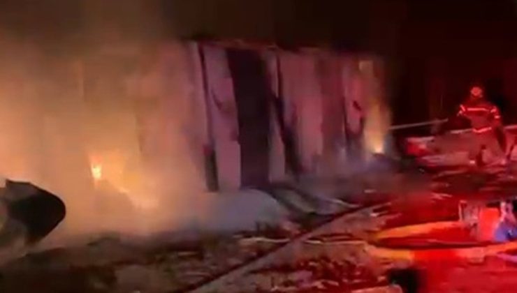 İşçilerin kaldığı baraka alev alev yandı