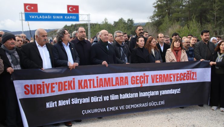 Hatay’da Sınırda Barış Çağrısı: Emek ve Demokrasi Güçlerinden Suriye’deki Katliamlara Karşı Ortak Tepki