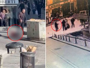 Kuryenin sokak ortasında öldürülme anı kamerada